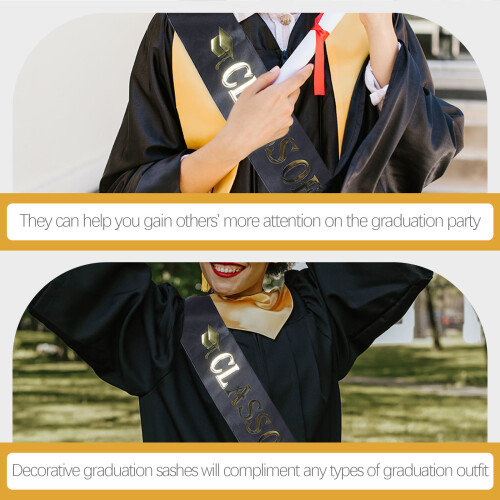 4 Pcs Prom Queen Sash Sublimation Graduation Stole First Generation 2