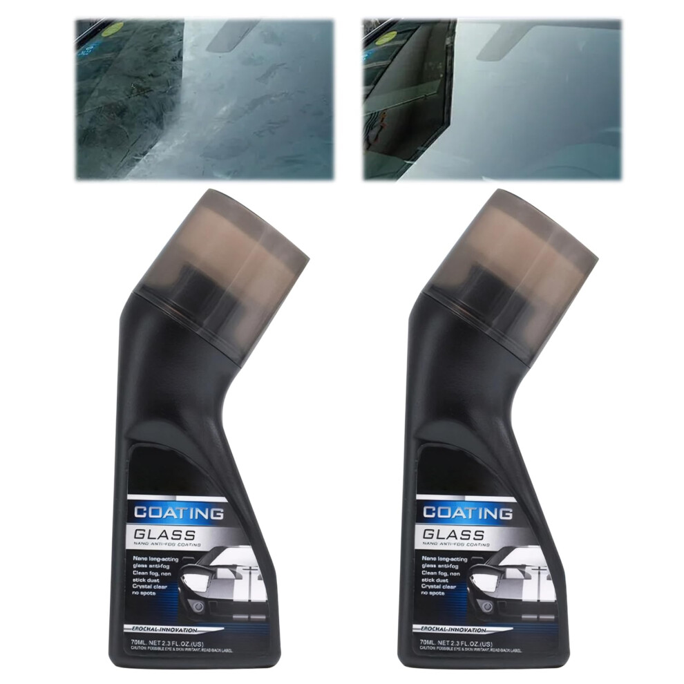 2 Pcs Car Glass Cleaner Rain Repellent, Anti Mist For Car Windscreen, Windshield Rain Repellent Micro-Molecular Anti-Fog Coating Agent Wiper Car Wind 87407587