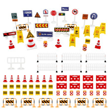 3Pc Set Play Traffic Signs Road Toys For Kids Cognitive Development