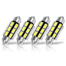 SUMOZO Autobulbs Festoon C5W Led Bulbs 39mm 6000K Xenon White Light 6-SMD 5730 for Car Interior Light Dome License Number Plate Side Door Map Lamps P