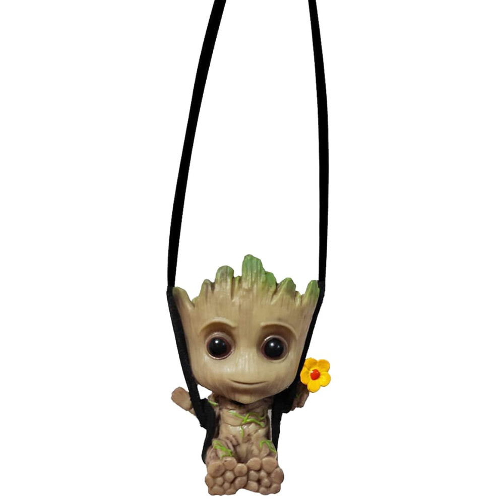 Swinging Groot Resin Car Hanging Ornament Cute Anime Accessories Hanging For Car Interior Car Rearview Mirror Pendant Auto Decoraction Accessories Or 46213204