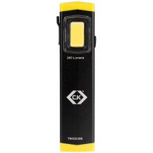 C.K Tools Mini Inspection Light, Rechargeable 240 Lumen COB LED Magnetic Clip On Lamp for Mechanics and Electricians, Compact Hands Free USB-C Work T