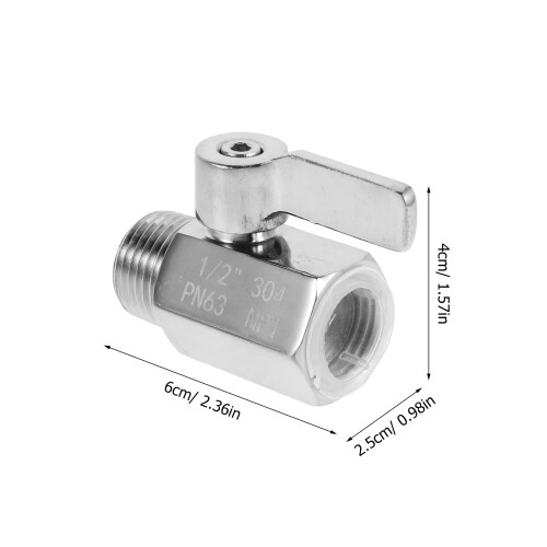Valve À Bille Mini Inox Pour Drainage Eau Chaude Maison Bateau 2