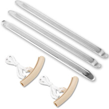 WAIZHIUA 3 Pieces Heavy Duty Tyre Levers - 30cm Motorcycle Bike Car Tire Iron Kit, Manganese Steel Tire Changing Tools with 2 Rim Protectors for MTB,