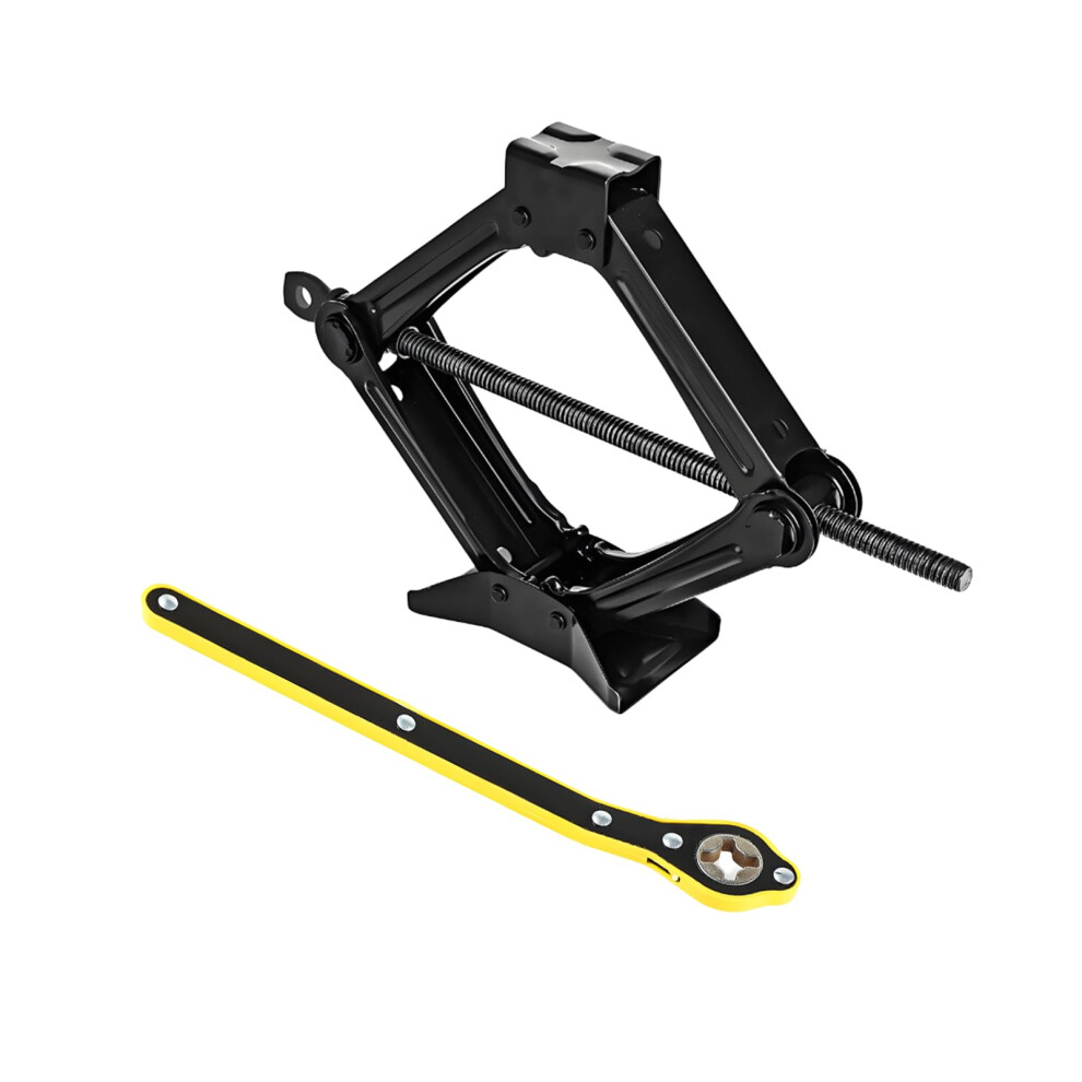 M.j Comfy-Life Scissor Jack Heavy Duty Steel Kit 85-380Mm With Labor Saving Handle - Portable Tire Repair Tool For Car Suv Van (2.5T) Black 32100389
