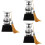 3pcs Mini Trophy Child Lettering Silver Gift Crystal 7