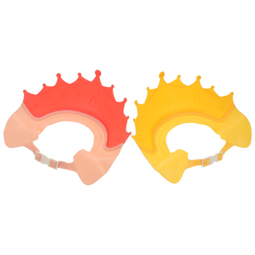 10Pcs Adjustable Baby Bath Hat Soft Plastic Comfortable Fit for Kids 1