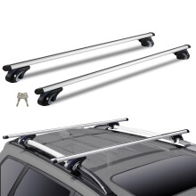 VEVOR Universal Roof Rack Cross Bars, Aluminum Roof Rack Crossbars, Fit Raised Side Rail with Gap, 90KG Load Capacity, Adjustable Crossbars with Lock