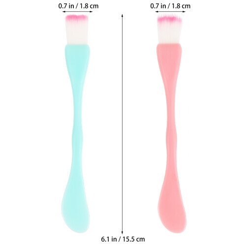 15pcs Double-Head Mask Brush Plastic Stir Stick Portable Mask Tool Application Random Color 1