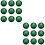 2Pcs Green Semicircle Resin Patch Flat Back for DIY Jewelry Design 5