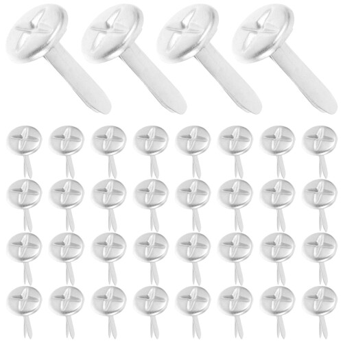 200Pcs Double-Legged Silver Brad Fasteners for Scrapbooking Crafts 1