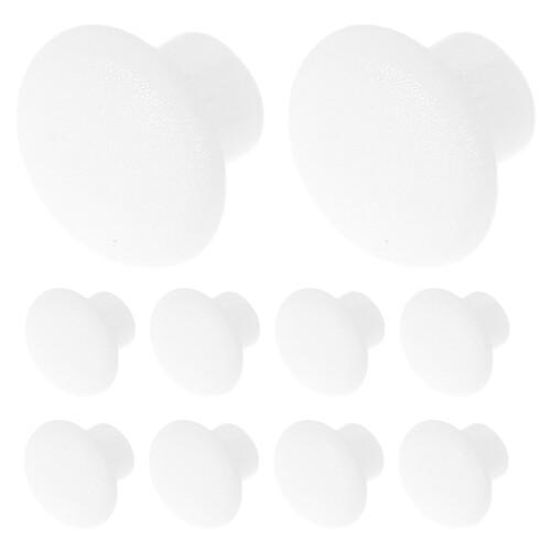 500Pcs Durable Plastic Screw Hole Covers White Round End Caps for Home