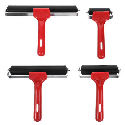 8 Pcs Professional Rubber Roller Printmaking Craft Stamping Painting