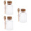 3Pcs Clear Plastic Bottles with Cork Lid and Spoon for Spice Storage 4