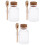 3Pcs Clear Plastic Bottles with Cork Lid and Spoon for Spice Storage 7