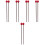 5 Pairs Marimba Mallet Red Maple Twine Percussion Advanced 6