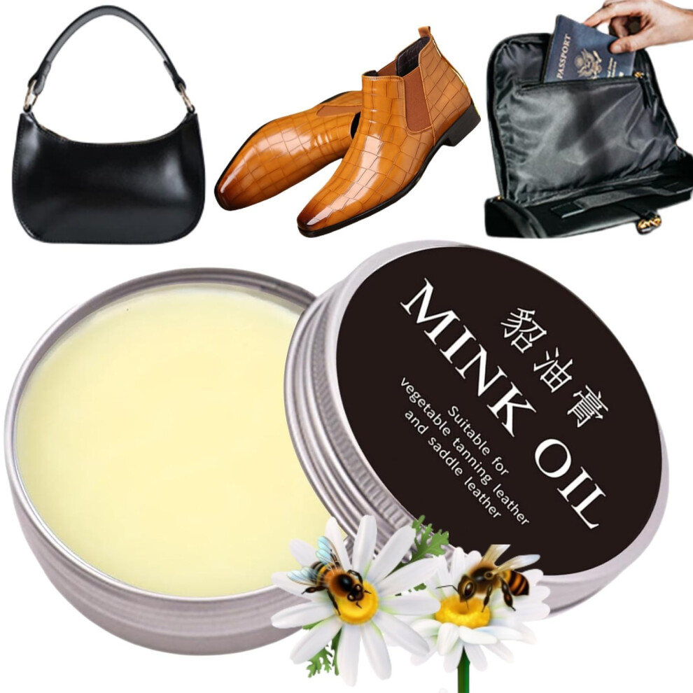 15G Natural Leather Recoloring Balm With Mink Oil,Leather Repair Kit,Leather Care Balm,Leather Restorer,Leather Conditioner And Cleaner,Mink Oil Leat 84416308