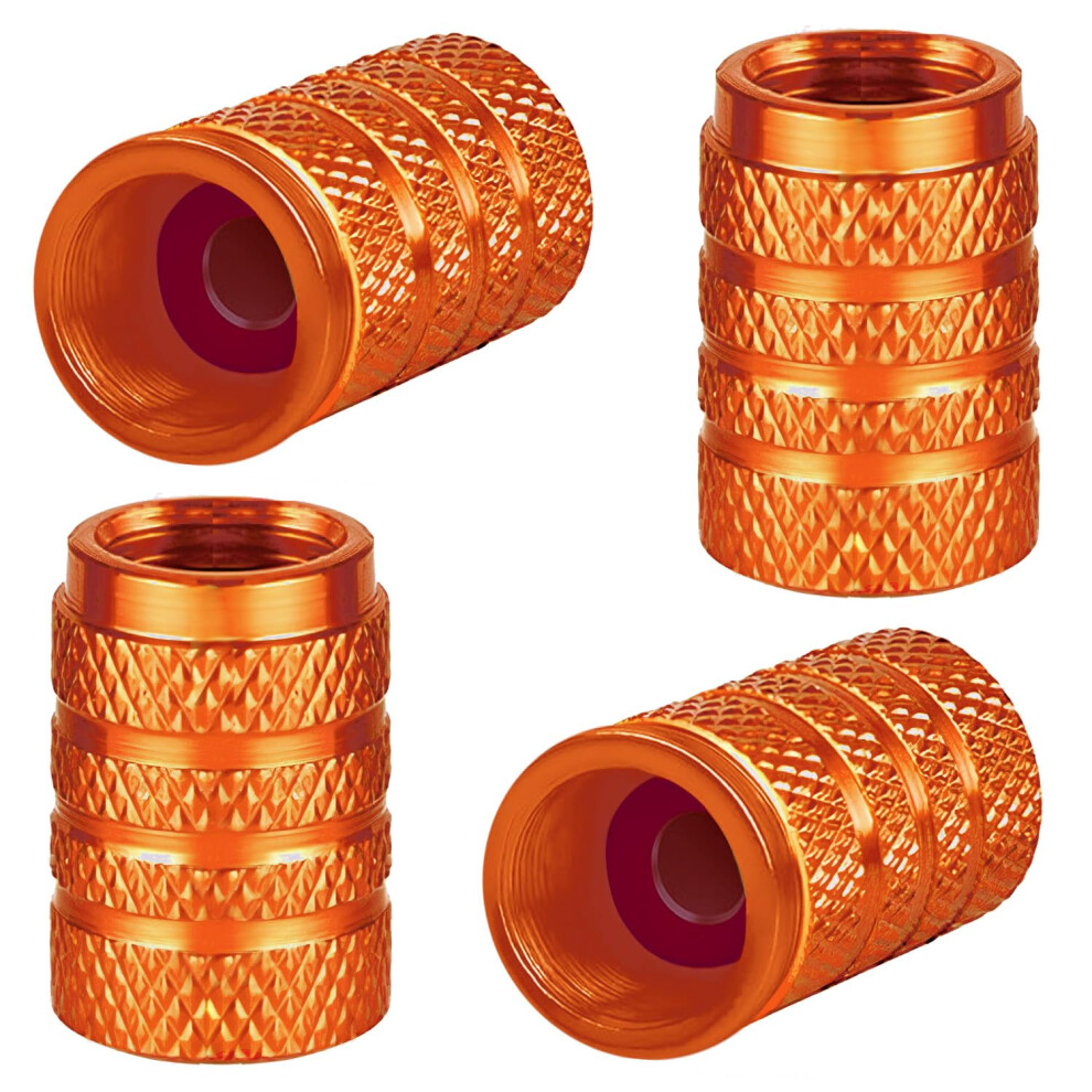 4Pcs Aluminum Tire Valve Stem Caps Metal Car Dust Caps For Car Tyres Universal Tyre Valve Caps Car Caps With Gasket For Motorbike, Trucks, Bike, Elec 10306451