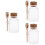 3Pcs Clear Plastic Bottles with Cork Lid and Spoon for Spice Storage 5