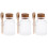 3Pcs Clear Plastic Bottles with Cork Lid and Spoon for Spice Storage 6