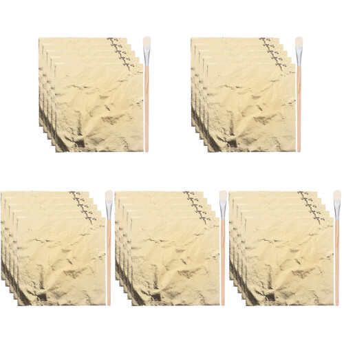 5Sets Decorative Gold Flakes Foil Sheets for DIY Crafts and Manicures 2