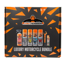 Tru-Tension | Luxury Motorcycle Bundle | Ultimate Clean & Lube Bundle | Motorcycle Tools & Accessories | 7 Piece Motorcyle Kit