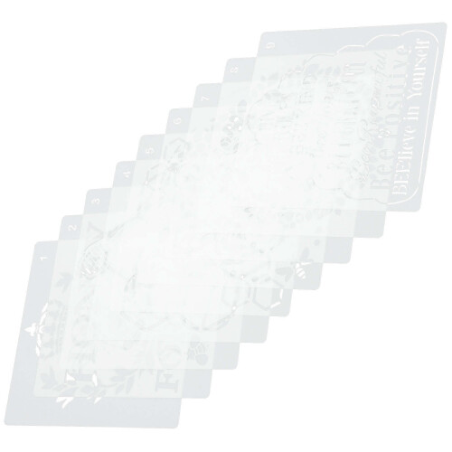 2 Pack Texture Painting Stencils Reusable For Crafting Templates 1