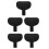 5Pcs Easy Install Black Plastic Baby Stroller Headrest Neck Supports 5