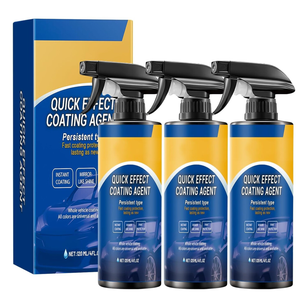 3Pc Advanced Car Quick-Acting Coating Agent Spray, 120Ml Quick Effect Coating Agent, Car Coating Spray, 3 In 1 High Protection Quick Effect Waterless 93617154