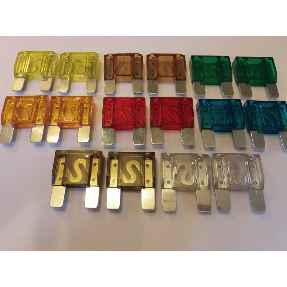 Nandeyibi 16 Pack Maxi Blade Automotive Fuses (20Amp, 30Amp, 40Amp, 50Amp, 60Amp, 70Amp, 80Amp, 100Amp) For Cars Vans Trucks Motorhomes 94721119