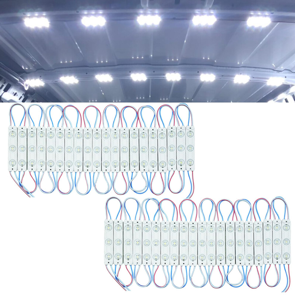 120 Van Led Interior System - 12V For Rv Truck Boat Caravan Trailers Cargo Transit Bus Camper, Super Bright 40-Module Replacement For Inflatabl Light 40573496
