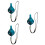 3 Pcs Practical Dolomite 6-Hole Ocarina With Rope And Bag Blue 7