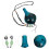 3 Pcs Practical Dolomite 6-Hole Ocarina With Rope And Bag Blue 10
