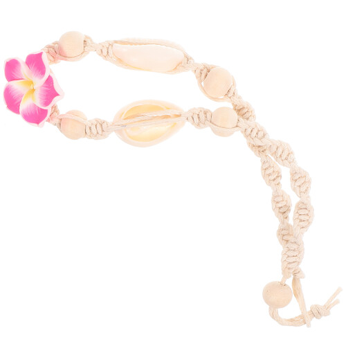 2 Pieces Simulated Floss Anklet Shell Bracelet Hawaii Anklets 2