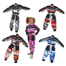 Wulfsport Children Kids CAMO MX Motocross Motorbike Race Suit Clothing Quad Bike - Black XS(3-4Yrs)