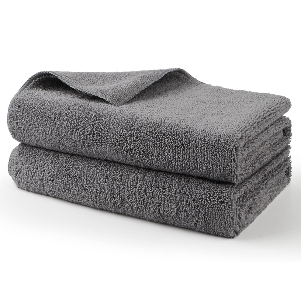 Homexcel Professional Large Microfibre Car Drying Towels 2 Pack, Lint Free, Scratch Free, Highly Absorbent Drying Towel For Cars, Suvs, Rvs, Trucks,