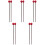5 Pairs Marimba Mallet Red Maple Twine Percussion Advanced 5