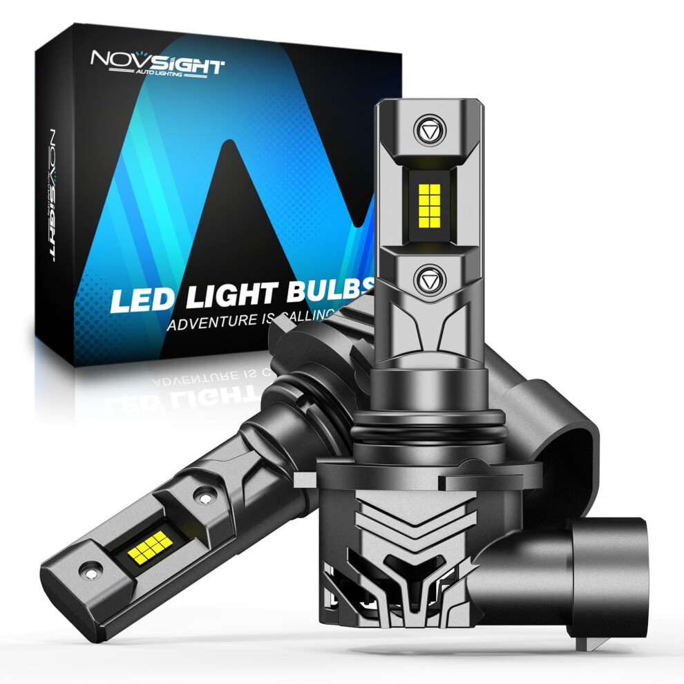 Novsight Hb3 Led Headlight Bulb - 70W Hb3 9005 Ultra Bright Headlight Bulb 16000Lm 6500K Cool Halogen Replacement, 1:1 Size Plug And Play, Easy White 54195257