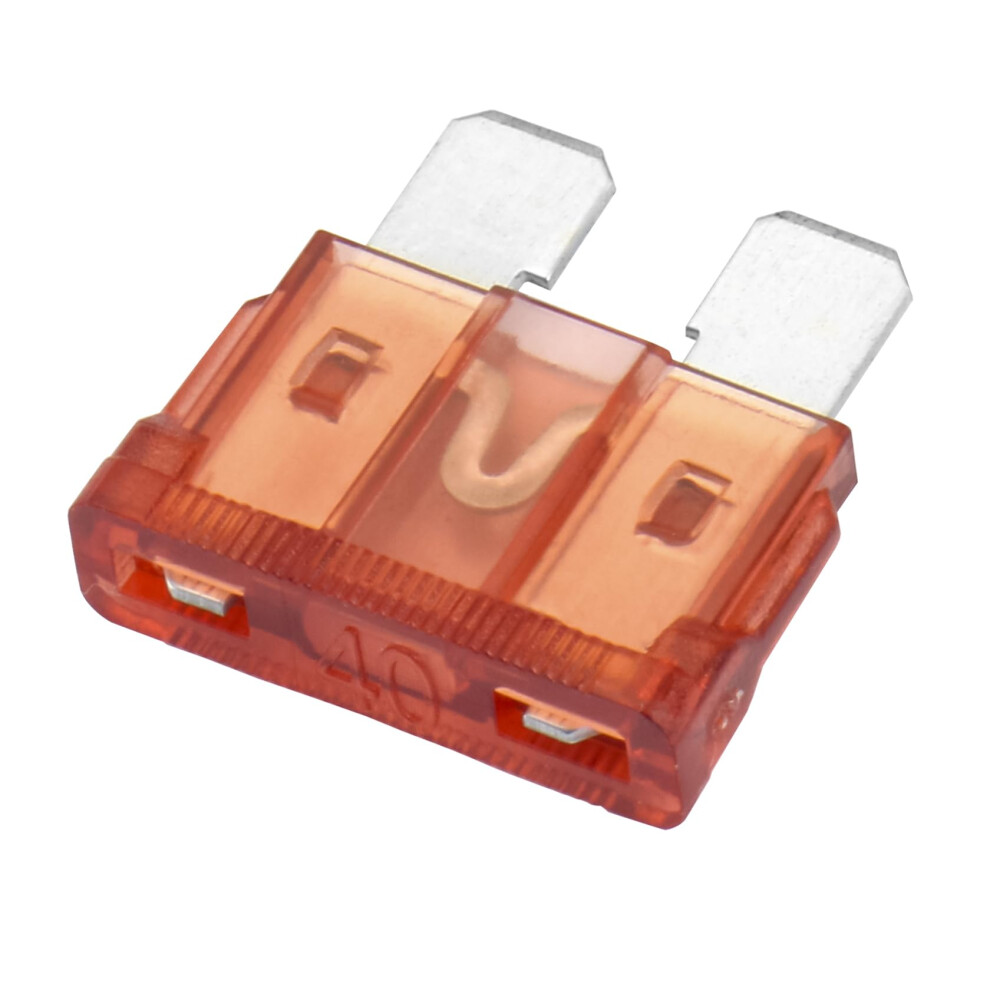 Heschen Standard Blade Fuse Atc-40 Auto Assorted Car Truck 40A Pack Of 50 Amber 41917206
