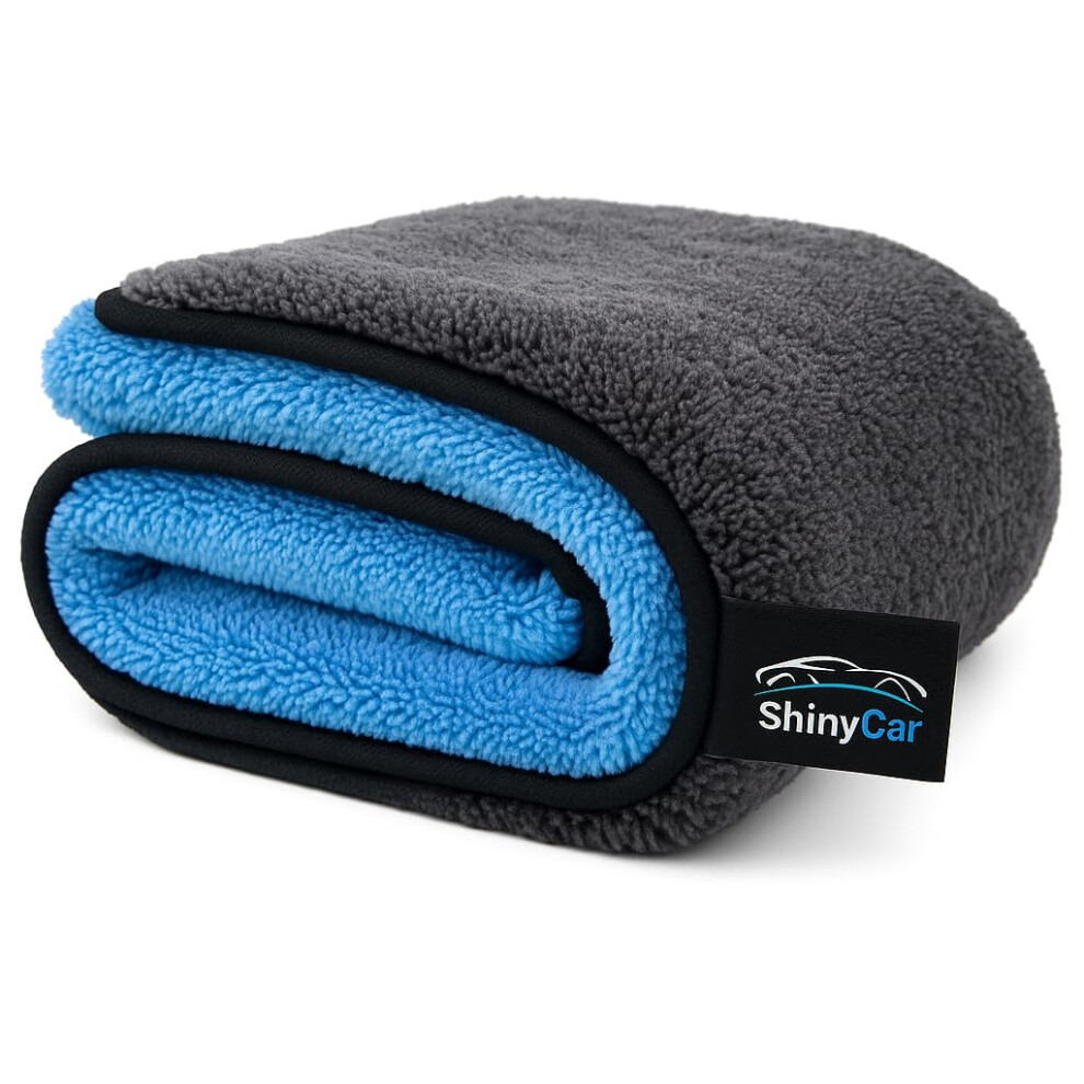 Shinycar Uk: Premium Xl Car Drying Towel, 7555Cm - Ultra Plush 1000Gsm Deep Pile Microfibre Drying Cloth, Super Absorbent, Soft & Streak-Free. A Sc 36842117