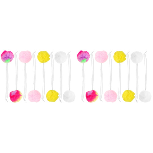16 Pcs Roller Skate Pompom With Bell Fuzzy Roller Skate Decorative 2