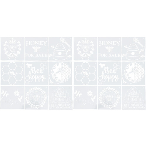 2 Pack Texture Painting Stencils Reusable For Crafting Templates 2