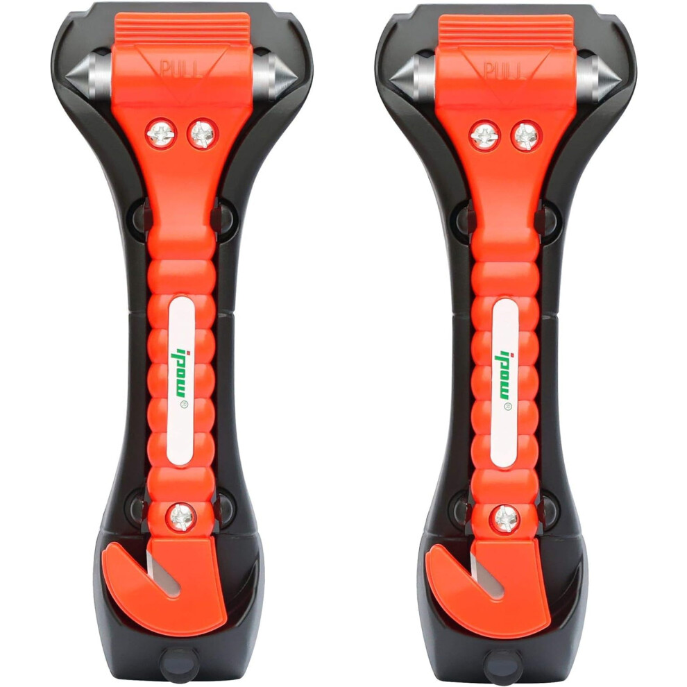 Ipow [2 Pack] Car Emergency Escape Window Break Hammer Safety Seat Belt Cutter Tool (Big) 36938049