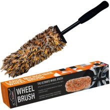 Xtremeauto Soft Head Alloy Wheel Brush - Non-Scratch Metal-Free Car Detailing Cleaner for Motorcycles, Bicycles and Rims (Orange)