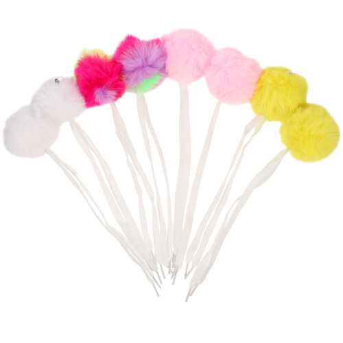 16 Pcs Roller Skate Pompom With Bell Fuzzy Roller Skate Decorative 1