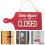 2Pcs Open Closed Sign For Stores Cafe Double-Sided Wood 11