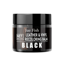 NIRJIK Leather Repair Kit Black 50ml, Black Leather Dye and Leather Paint for Scratch Repair, Leather Restorer and Care Cream for Sofa, Car Seat, Lea