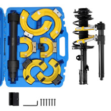 VEVOR Strut Spring Compressor Set, Macpherson Strut Spring Compressor Kit, Interchangeable Fork Strut Coil Extractor Remover Tool, with Yellow Protec