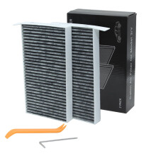 2-Pack Cabin Air Filters Compatible with Tesla Model Y & Model 3 – Replacement Cabin Filter with Activated Carbon,Grey