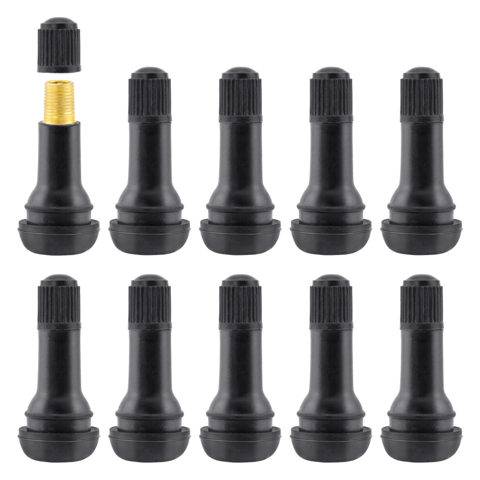Desenda 10 Pcs Tr413 Rubber Snap-In Tire Valve Stems Sturdy Replacement Tyre Valves Stems For 0.453" Tubeless Rim Holes On Cars, Go-Karts, Trucks, La 42977087